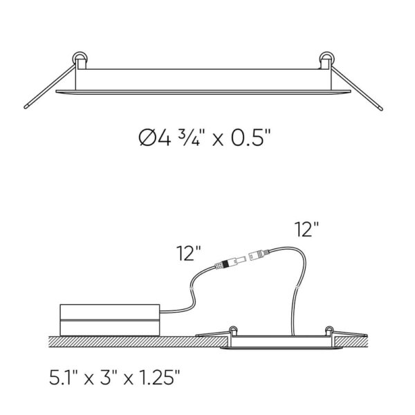 4" round dim-to-warm panel light - Image 3