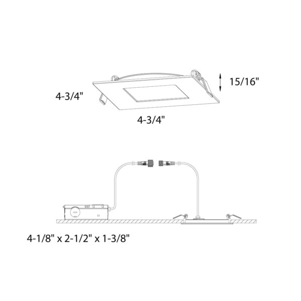 4" square panel light - Image 4