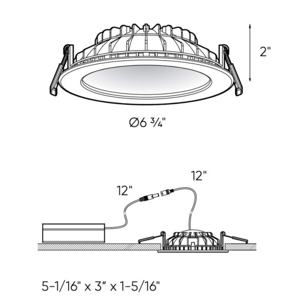 Luminaire encastré indirect de 6" – Image 3