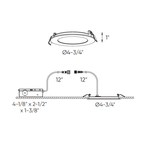 4" round panel light with interchangeable trims - Image 3