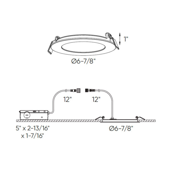 Panneau lumineux rond de 6" avec garnitures interchangeables – Image 3