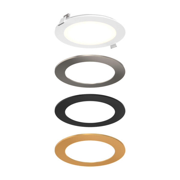Panneau lumineux rond de 6" avec garnitures interchangeables