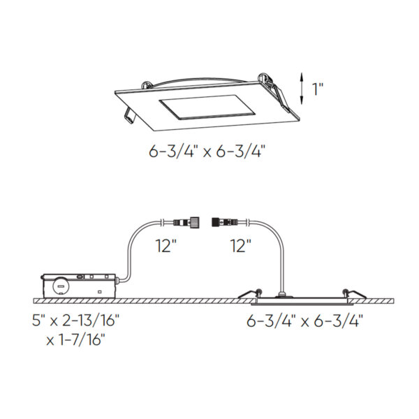 6" square panel light with interchangeable trims - Image 3