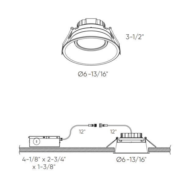 6" regressed gimbal downlight - Image 4