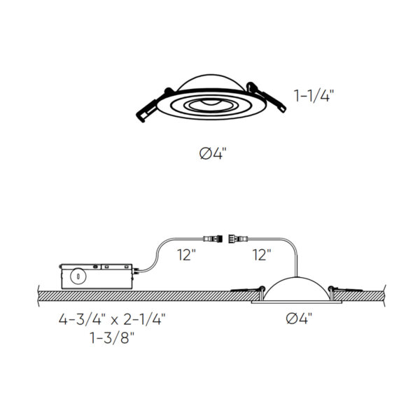 Encastré rond plat de 3" encastré – Image 4