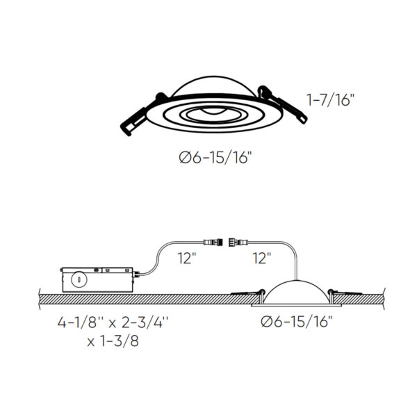 Encastré rond plat de 6" encastré – Image 5