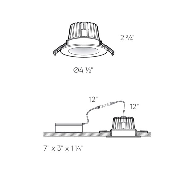 Encastré rond régressé intelligent de 4" – Image 4
