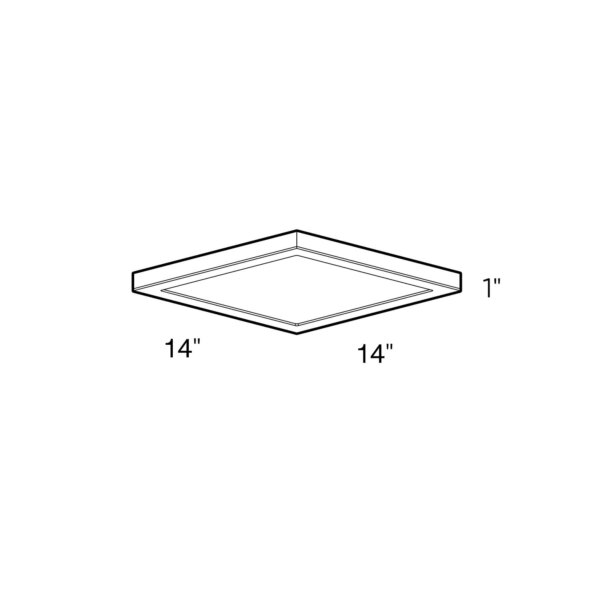 Plafonnier carré de 14" – Image 5