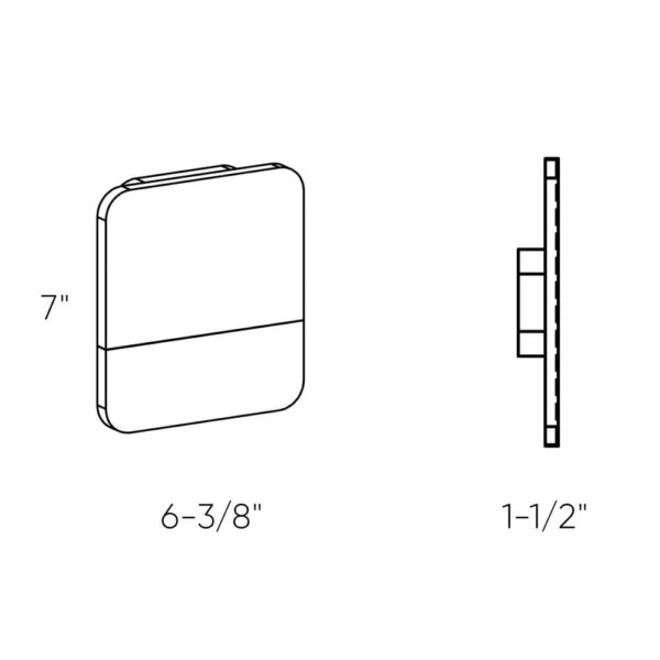 6" square wall sconce - Image 5