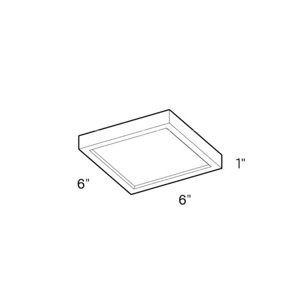Plafonnier carré de 6" – Image 5