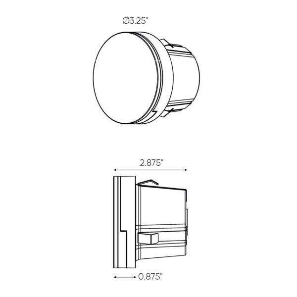 Luminaire mural ronde de 3" – Image 3