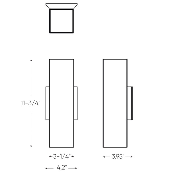 12" square wall sconce - Image 5