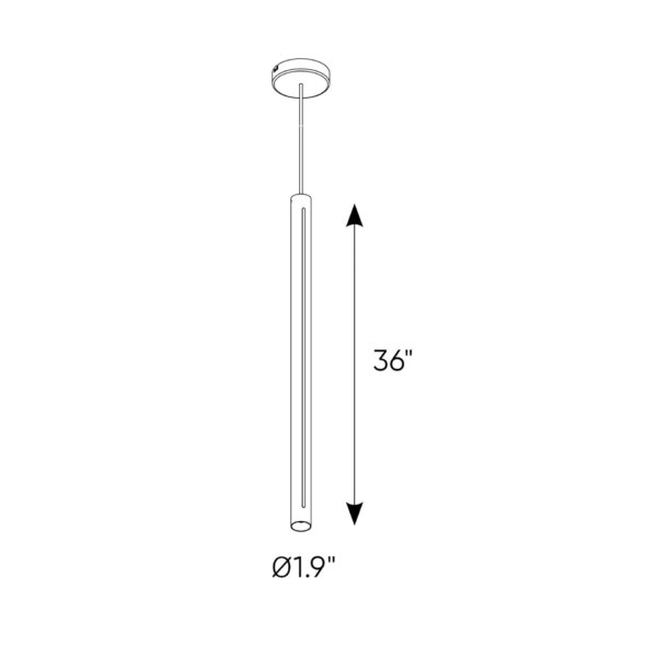 36" cylindrical pendant - Image 8