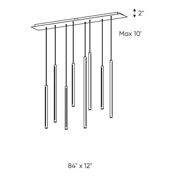 8-light squarecluster pendant - Image 6