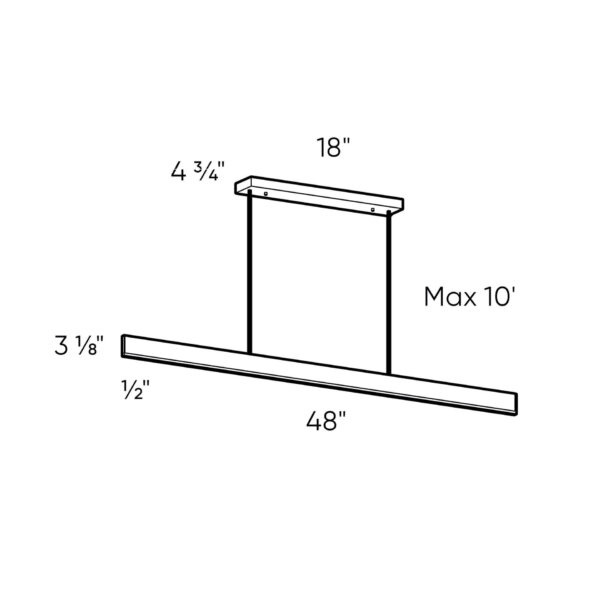 48" linear pendant - Image 3