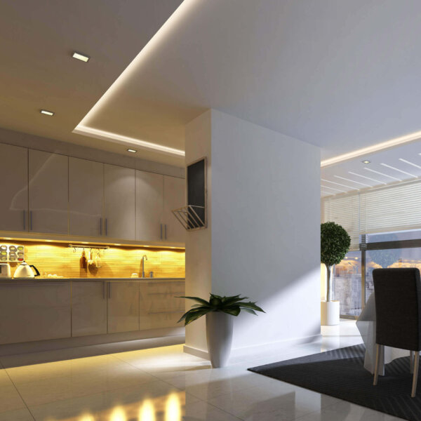 Panneau lumineux carré de 4" avec garnitures interchangeables – Image 2