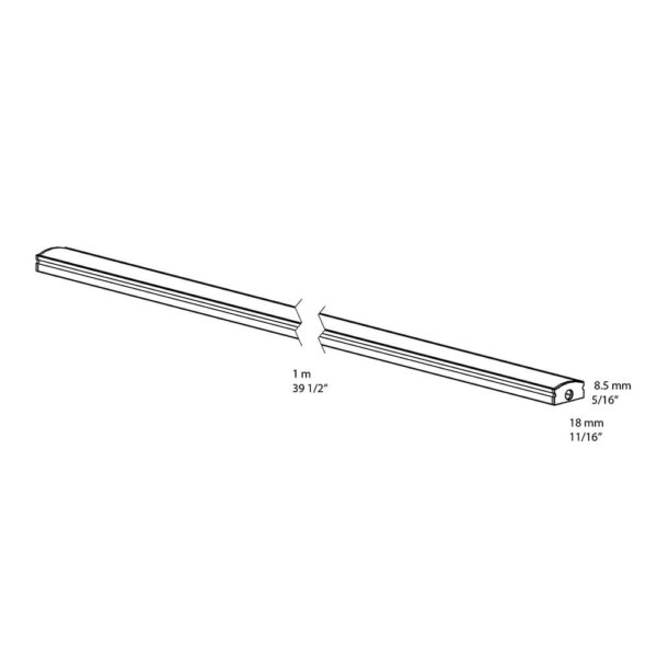 1-meter aluminum extrusion - Image 3