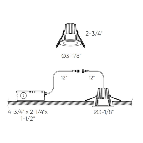 Encastré régressé rond de 2" – Image 5