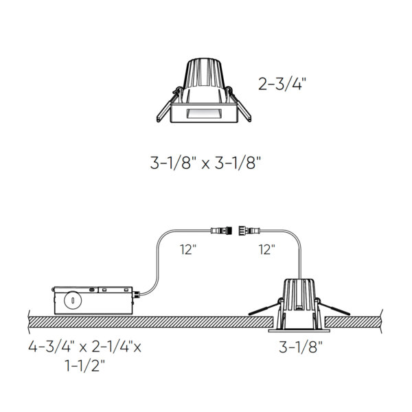 2" square regressed downlight - Image 5