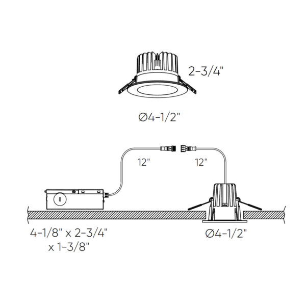 Encastré régressé rond de 4" – Image 4