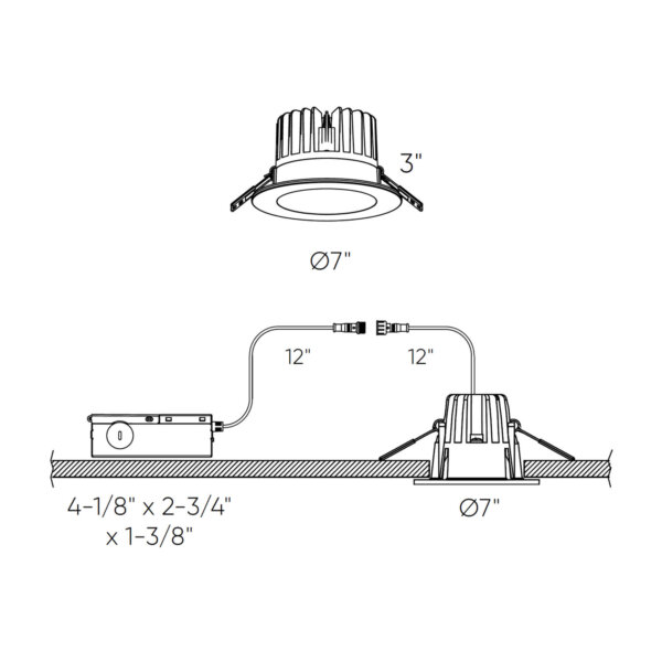 6" round regressed downlight - Image 4
