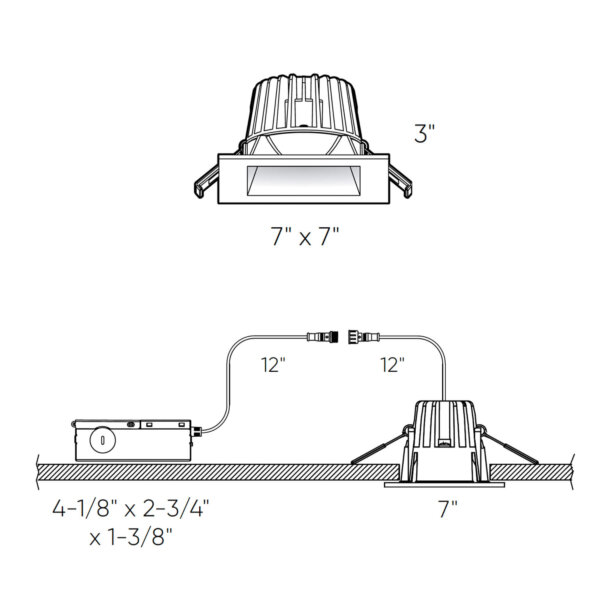 6" square regressed downlight - Image 5