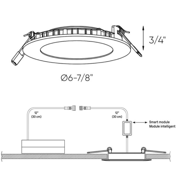 6" round smart panel light - Image 3