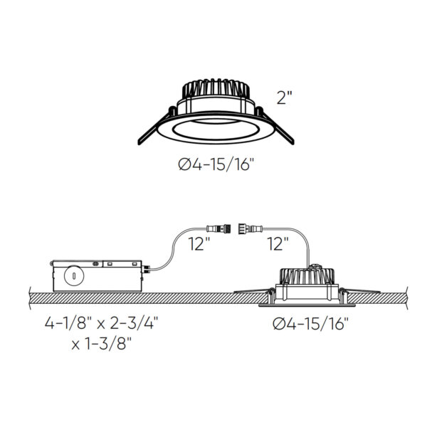 Panneau rond régressé de 4" – Image 4