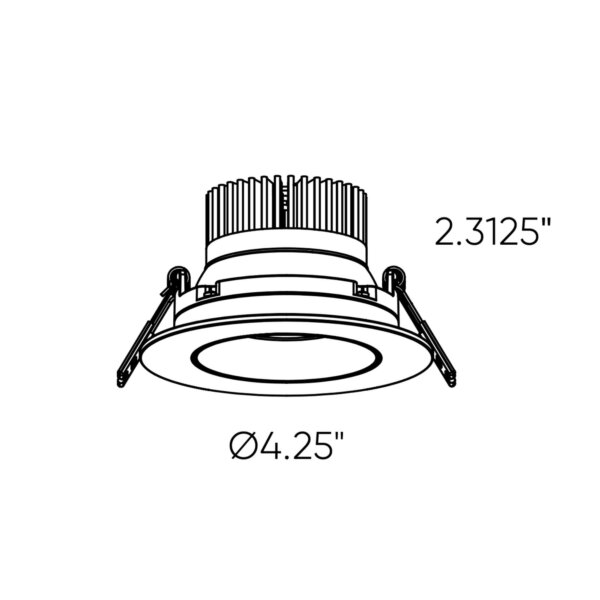 3.5" round smart regressed gimbal downlight - Image 4