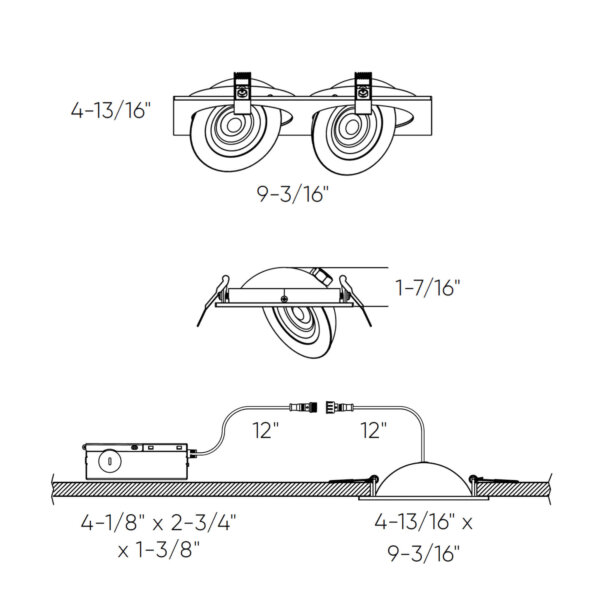 Encastré plat double 4" – Image 5