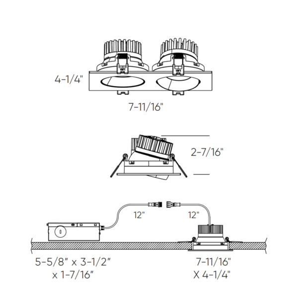 3.5" double regressed gimbal downlight - Image 5