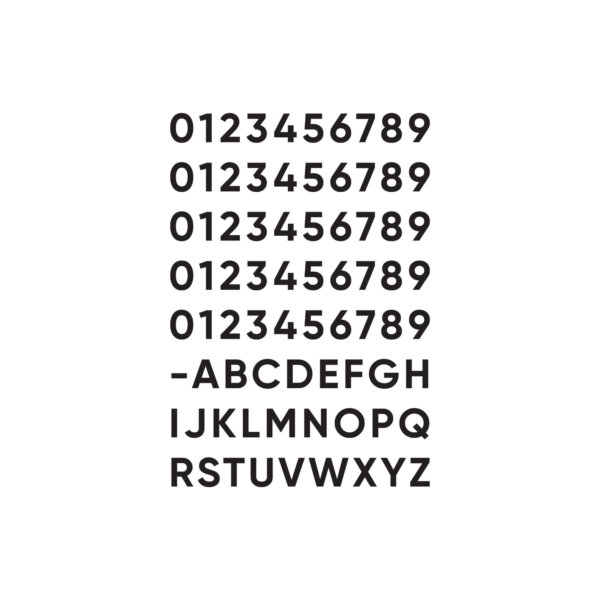 Adhesive character set