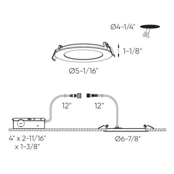 4" round fire-rated panel light - Image 4