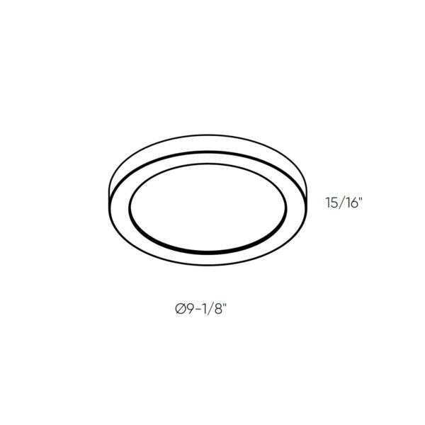 Plafonnier rond de 9" – Image 5
