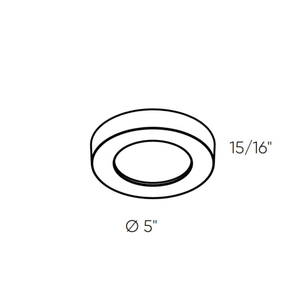 Plafonnier rond de 5" – Image 3