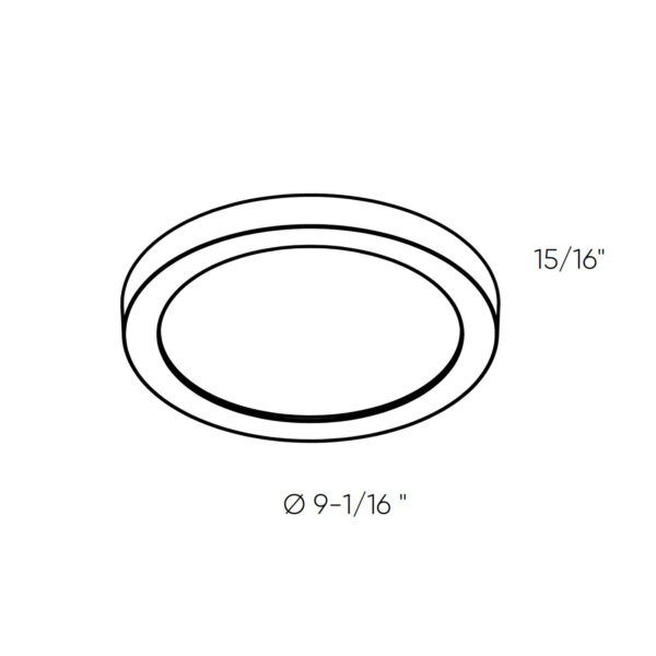 Plafonnier rond de 9" – Image 3