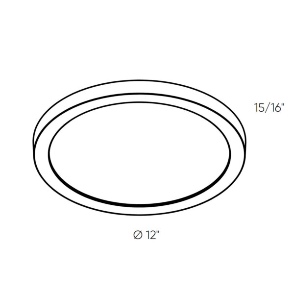 Plafonnier rond de 12" – Image 3