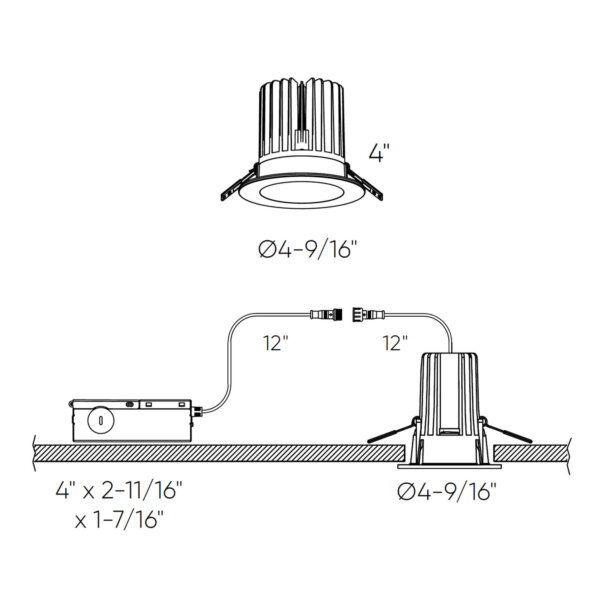 Encastré régressé haute puissance de 4" – Image 4