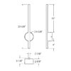 24" linear wall sconce - Image 3