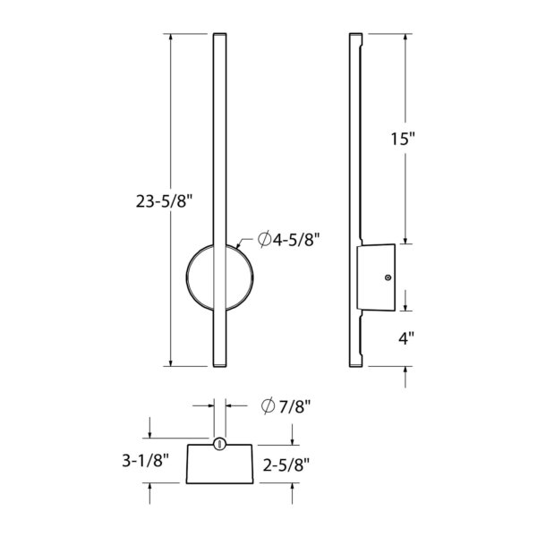 24" linear wall sconce - Image 3