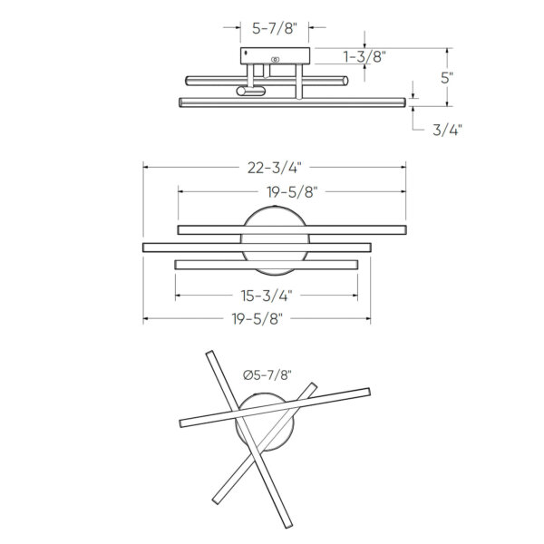Plafonnier de 20" – Image 3