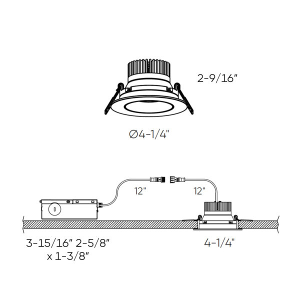 Encastré à Encastré régressif rond de 3,5" – Image 4