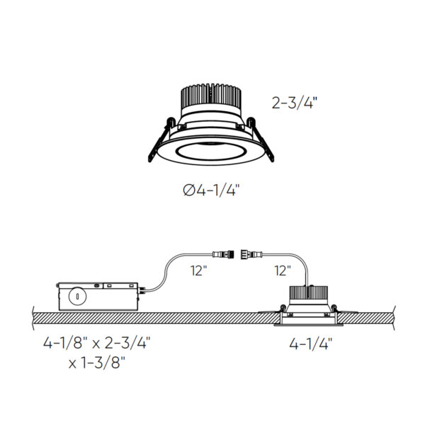 3.5" round regressed gimbal downlight - Image 5