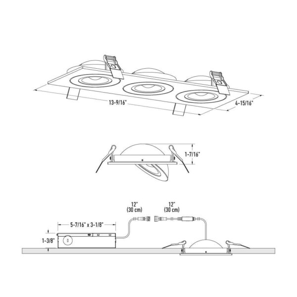 4" triple flat gimbal recessed - Image 5