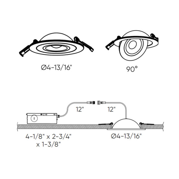 4" flat round gimbal recessed - Image 5