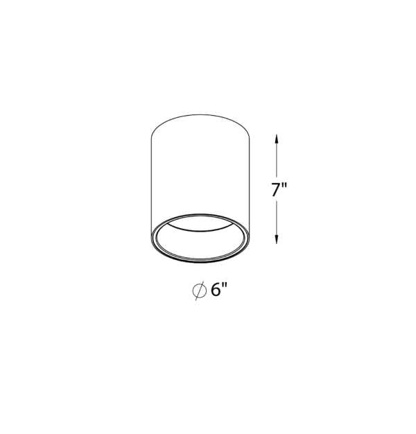 6" multi-voltage cylinder flush mount - Image 9