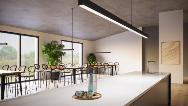 48" linear pendant with aircraft cords - Image 9