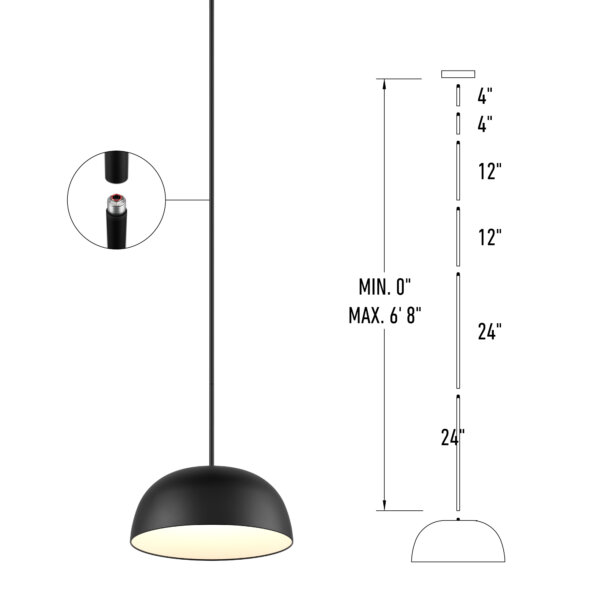 20" 2-in-1 flush mount and pendant - Image 8